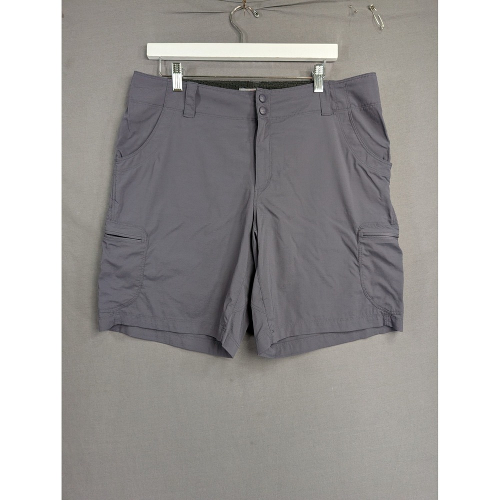 LL Bean Womens Vista Camp Shorts Gray Size 14 Regular 280427 Cargo Hiking Shorts